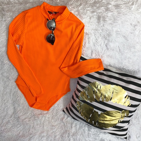 Bianca Neon Orange Bodysuit - Picture 2 of 2